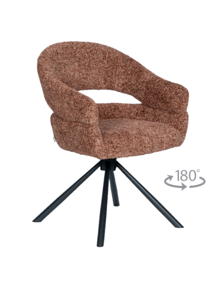 Трапезен стол SACABA - тъмнокафяв