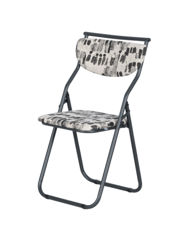 Сгъваем стол SATER - черен-бял